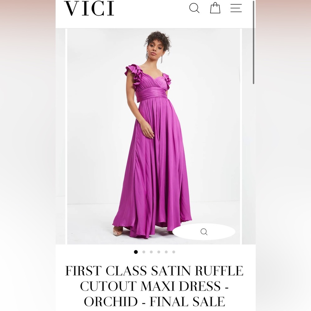 Vici Satin Ruffle Dress